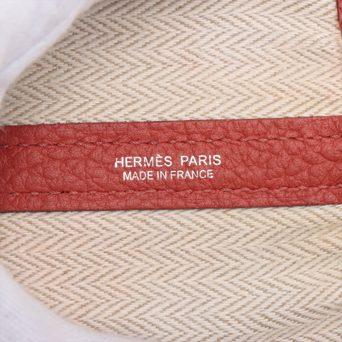 Hermès Garden Party PM Country Rouge Duces Silver  T:2015