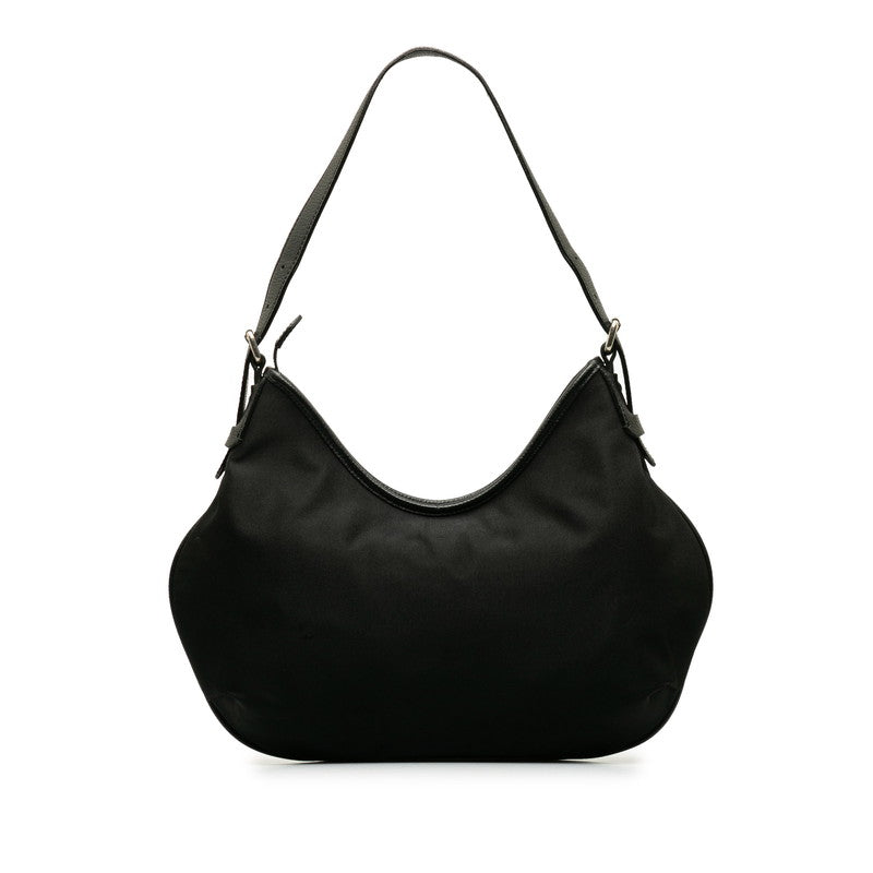 Burberry Nova Check  One-Shoulder Bag Black Multicolor Leather Canvas