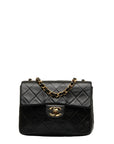 Chanel Miniature Chain houlder Bag Black Gold  Lady Chanel