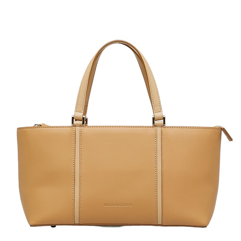 Burberry Nova Check Handbags Bag Beige Leather Ladies