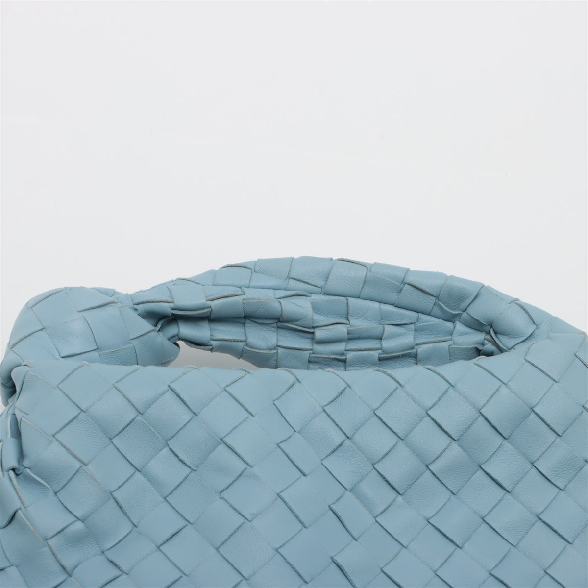 【Points 5 times! 3/4 20h~】 【 Secondary】 Bottega Veneta Mini The Jodie Interlude Patent Leather Handbag Light Blue