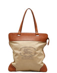 Burberry Nova Check Bag Beige Brown Canvas Leather