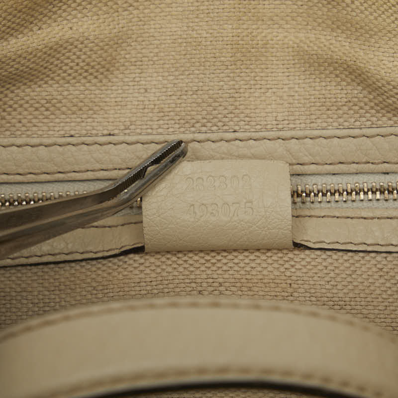 Gucci Soho Interlocg G Handbags Mini Boston Bag 282302 White Leather  Gucci