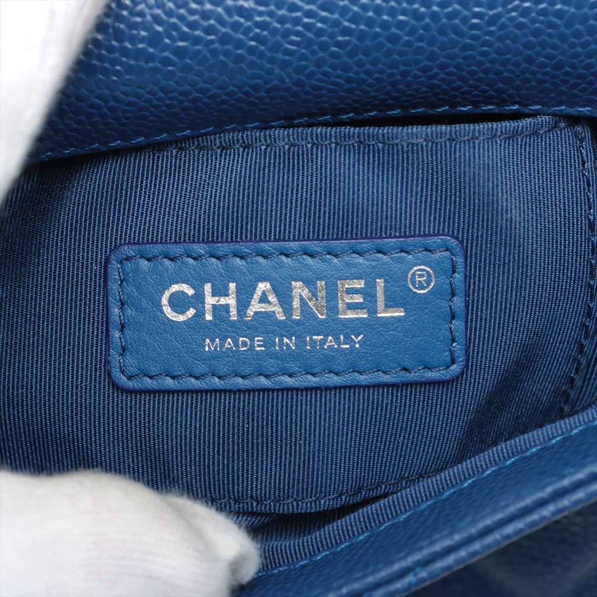 Chanel Matrasse Caviar S Chain Shoulder Bag Blue Silver Gold  29th