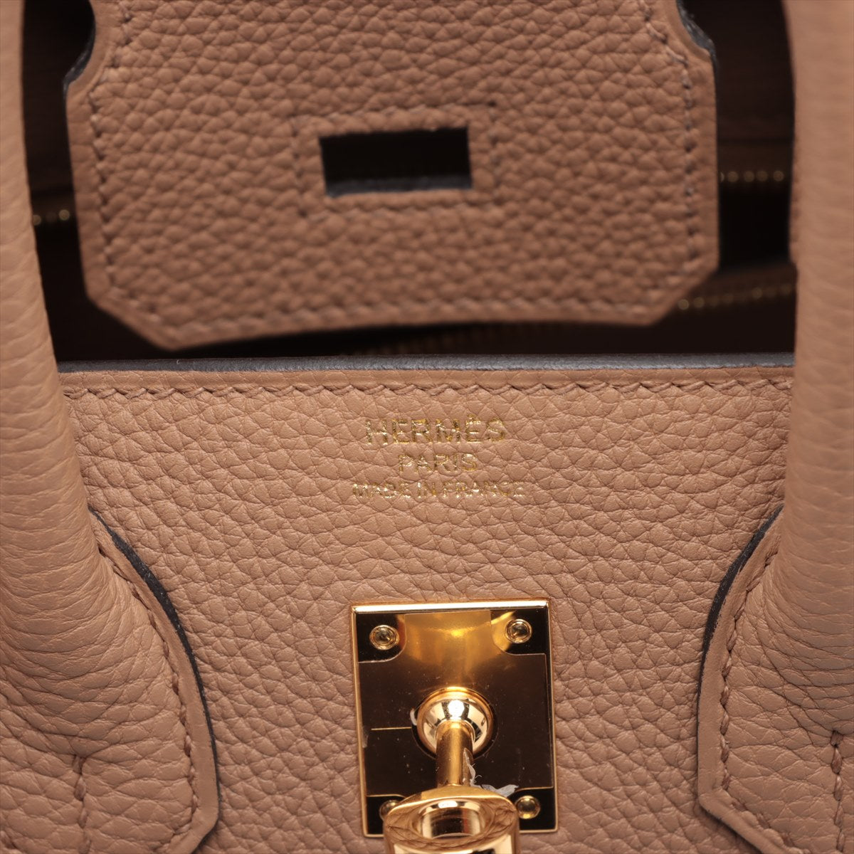 Hermes Bur 25 Togo Chai Gold  U:2022 -