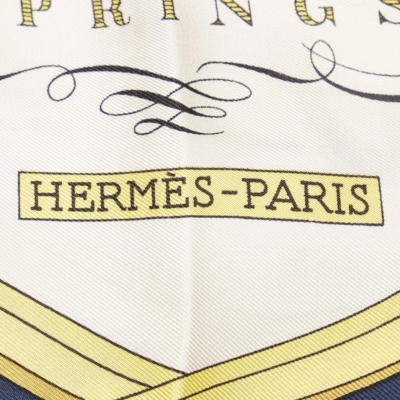 Hermes Carré 90 prings Horse Chariot Scarf Naïve Silk  Hermes