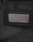 Fendi Mamma Bucket  Canvas  Leather Handbag Black 8BR180
