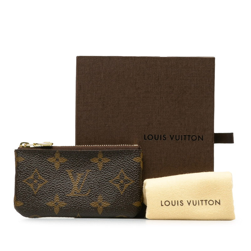 Louis Vuitton Monogram Pochette Crane Coin Case M62650 Brown PVC Leather  Louis Vuitton